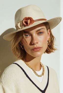 Montecristi Genuine Panama Hat Hand-Woven Paja Toquilla Wide Brim Sun Hat Size 5